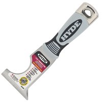 HYDE 06986 Multi-Tool, 2-1/2 in W Blade, Single-Edge Blade, Stainless Steel Blade, Plastic Handle, Soft-Grip Handle