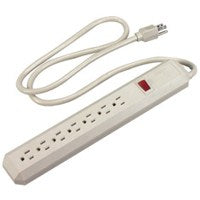 Eaton Wiring Devices 1176V Surge Protection Power Strip, 2 -Pole, 125 V, 15 A, 7 -Outlet, 70 J Energy, Ivory