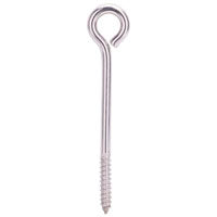 ProSource LR261 Lag Eye Bolt, 7.8 mm Thread, Screw Thread, 1-1/2 in L Thread, 1-1/16 in Dia Eye, 322 lb Working Load