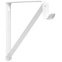 BRACKET SHELF/ROD ADJ WHITE