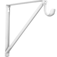 BRACKET SHELF/ROD NON-ADJ WHT