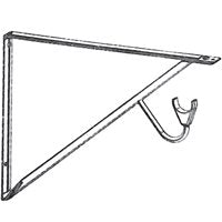 BRACKET SHELF/ROD NON-ADJ WHT