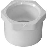 LASCO 437168 Reducer Bushing, 1-1/4 x 1 in, Spigot x Slip, PVC, White, SCH 40 Schedule, 220 psi Pressure