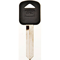 Hy-Ko 12005H67 Key Blank with Rubber Head, Brass, Nickel Plated