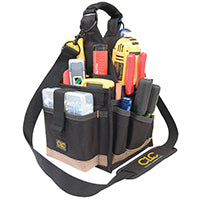 CLC Tool Works Series 1526 Electrical and Maintenance Tool Carrier, 8 in W, 16 in D, 8 in H, 25-Pocket, Polyester