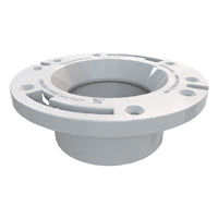 Oatey 43587 Closet Flange, 4 in Connection, PVC, White, For: Most Toilets