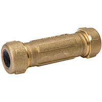 B & K 160-305NL Pipe Coupling, 1 in, Compression, Brass, 125 psi Pressure