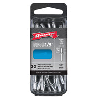 Arrow RMST1/8 Pop Rivet, Medium, 1/4 in L, Stainless Steel