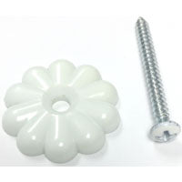 US Hardware D-138B Rosette Button, Plastic