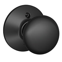 Schlage F170 PLY 622 Plymouth Door Knob, One Sided Non-Turning Dummy Door Handle, Matte Black
