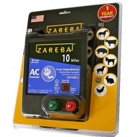 Zareba EAC10MZ 10 Miles AC Low Impedance Electric Fence Charger; Powers Up To 10 Miles of Fence; Low-Impedence Technology Allows Less Battery Drain; Works in Heavy Weed Condition; Made in the USA