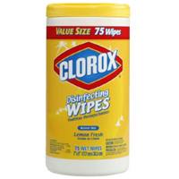 Clorox 01628 Disinfecting Wipes, Can, Liquid, Citrus, White