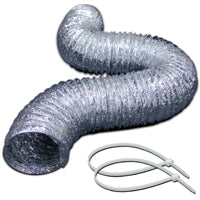 Lambro 418 Flexible Air Connector Kit, 4 in, 8 ft L, Aluminum