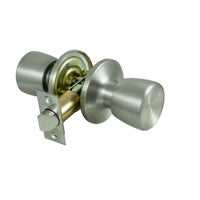 ProSource TS630V-PS Door Knob, Knob Handle, Metal, Stainless Steel, 2-3/8 to 2-3/4 in Backset, 44 x 57 mm Strike