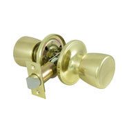 ProSource TS730V-PS Door Knob, Knob Handle, Metal, Polished Brass, 2-3/8 to 2-3/4 in Backset, 44 x 57 mm Strike