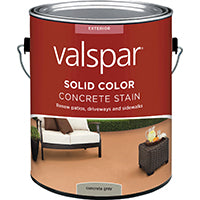 Valspar 1082320 Concrete Stain, 1 gal, Solid Gray, Low Gloss