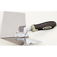 HYDE MAXXGRIP Series 09410 Corner Trowel, 4 in W Blade, Stainless Steel Blade, Non-Slip Grip Handle, Hardwood Handle