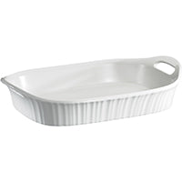 Corningware 1105936 French White 3qt/2.85L Oblong Ceramic Casserole Bakeware Dish