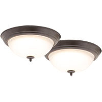 Boston Harbor ZD13-BR-C Ceiling Light Fixture, 0.17 A, 120 V, 20 W, 2-Lamp, LED Lamp, 1500 Lumens, 3000 K Color Temp