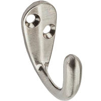 National Hardware N325-506 V162 Clothes Hooks in Satin Nickel, 2 pack