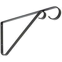 National Hardware V2653 Series N274-563 Plant Bracket, 9 in L, Steel, Black