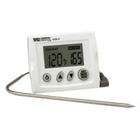 Taylor 3518N Probe Wire Thermometer, 32 to 392 deg F, Digital, LCD Display, Gray/White
