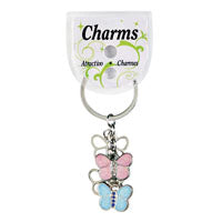 Hy-ko Kh430 Butterfly Charm Key Ring (Pack of 5)