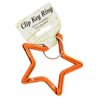 Hy-Ko Carabiner Key Chain Star Asst Colors Card 5 Pc / Pack