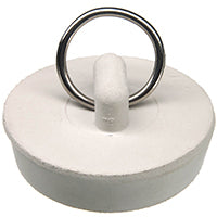 Danco 1-1/2 inch Rubber Drain Stopper, White, Carded, 80227