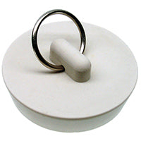 DANCO Drain-Protecing, Stain-Proof, Carded Rubber Drain Stopper, White, 1-5/8-Inch, 1-Pack (80228)