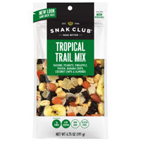Snak Club Tropical Mix Resealable Nuts 6.75 Ounce Bag