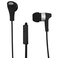 Zenith PM1001SEB Stereo Earbuds with Microphone, Black