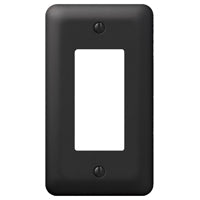Amerelle Devon 935RBK Wallplate, 5 in L, 2-13/16 in W, 1 -Gang, Steel, Black
