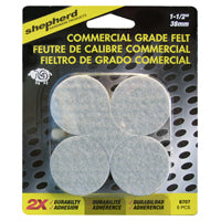 Shepherd Hardware 6707 Protective Pad, Felt, Beige, 1-1/2 in Dia, Round