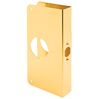 Defender Security U 9547 Non-Recessed Door Reinforcer 1-3/8-Inch Thick by 2-3/8-Inch Backset 2-1/8-Inch Bore, Brass