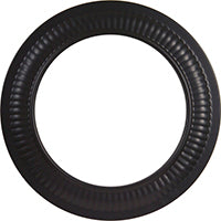 COLLAR STOVE PIPE 24GA 7IN BLK