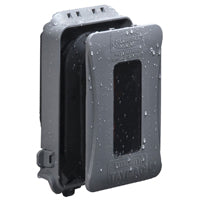 TAYMAC EXTRA DUTY ML500G Weatherproof In-Use Cover, 3 in L, 4.04 in W, Polycarbonate/Synthetic Neoprene Rubber, Gray