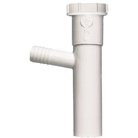 Plumb Pak PP66-14W Dishwasher Tailpiece, 1-1/2 in, 8 in L, Slip-Joint, Plastic, White