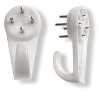 OOK 50096 Hardwall Hanger, 25 lb, Plastic, White
