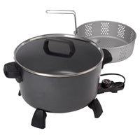 Presto 06009 10-Quart Kitchen Kettle XL Multi-Cooker, Steamer and Deep Fryer, Black