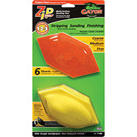 Gator Zip Sander 7186 Sander Tool Kit, 6 in L, 3 in W, 80, 120, 220 Grit, Extra Fine, Fine, Medium