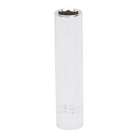 Vulcan MT6487806 Drive Socket, 8 mm Socket, 1/4 in Drive, 6-Point, Chrome Vanadium Steel, Chrome
