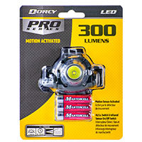Dorcy 41-2104 Motion Sensor Headlamp, AAA Battery, Alkaline Battery, LED Lamp, 65 Lumens Low, 200 Lumens High Lumens