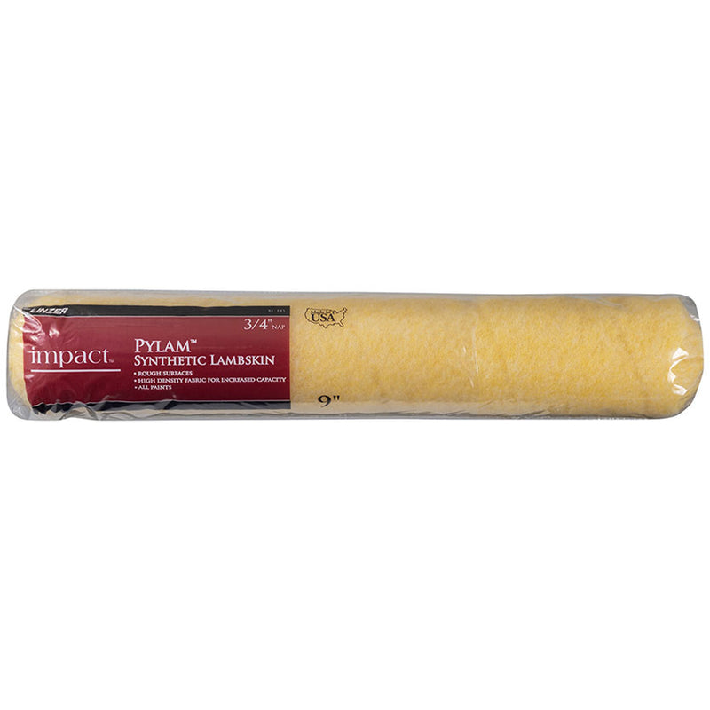 Linzer IMPACT Series RC145-18IN Paint Roller Cover, 3/4 in Thick Nap, 18 in L, Polyester/Pylam Synthetic Lambskin Cover