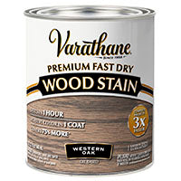 VARATHANE 370719 Premium Fast Dry Stain, Western Oak, Liquid, 1 qt