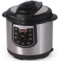 Presto 02141 Electric Pressure Cooker Plus, 6 qt Capacity, 1005 W, Digital Control, 13 in L, 12 in W, 12.67 in H