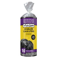 VULCAN FG-O3812-02 Trash Bag, 33 gal Capacity, Black