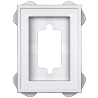 BUILDERS EDGE 130030002001 Mounting Block, 6-5/16 in L, 4-1/2 in W, White