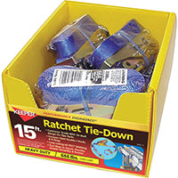 Keeper 89515-10 DWMT86388OSP 15' Ratchet Tie-Downs with Double-J Hooks & D-Ring