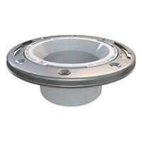 Oatey 43495 Closet Flange, 3, 4 in Connection, PVC, White, For: 3 in, 4 in Pipes